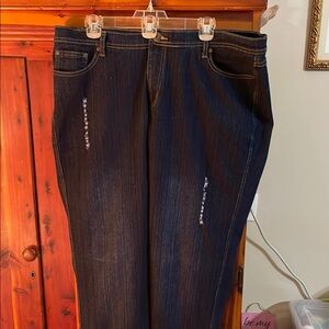 Dark Wash Distressed Jeans size 20